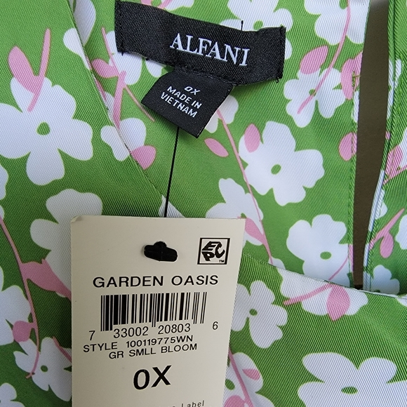 Alfani Plus Womens Floral Print Sleeveless Blouse